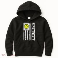 Pickleball Shirt American Flag Pickleball Player Gift Kids Hoodie thumb 0