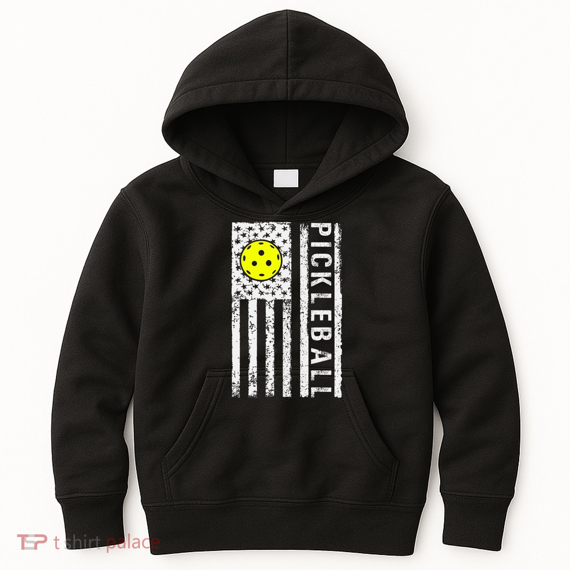 Pickleball Shirt American Flag Pickleball Player Gift Kids Hoodie