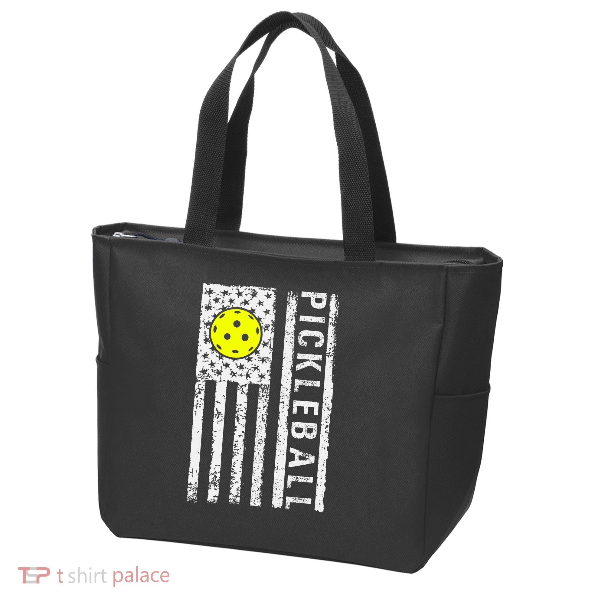Pickleball Shirt American Flag Pickleball Player Gift Tote Bag