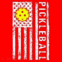 Pickleball Shirt American Flag Pickleball Player Gift Santa Hat thumb 1