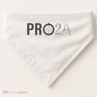 Pro Second Amendment Freedom Over Tyranny Pro2a Bear Arms USA-Made Doggie Bandana thumb 0
