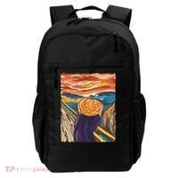 Pumpkin Scream Art Painting Parody Backpack thumb 0