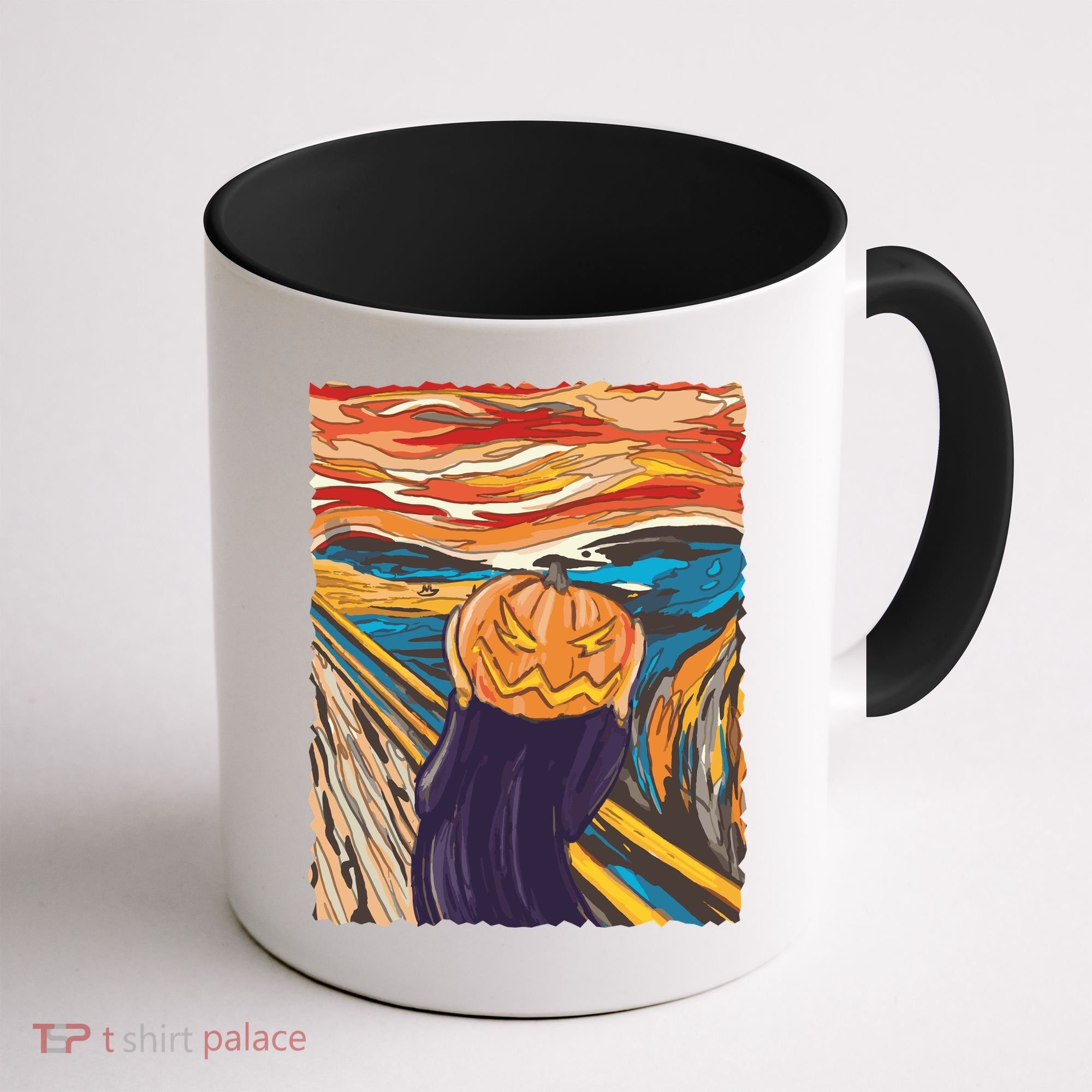 Pumpkin Scream Art Painting Parody Coffee Mug