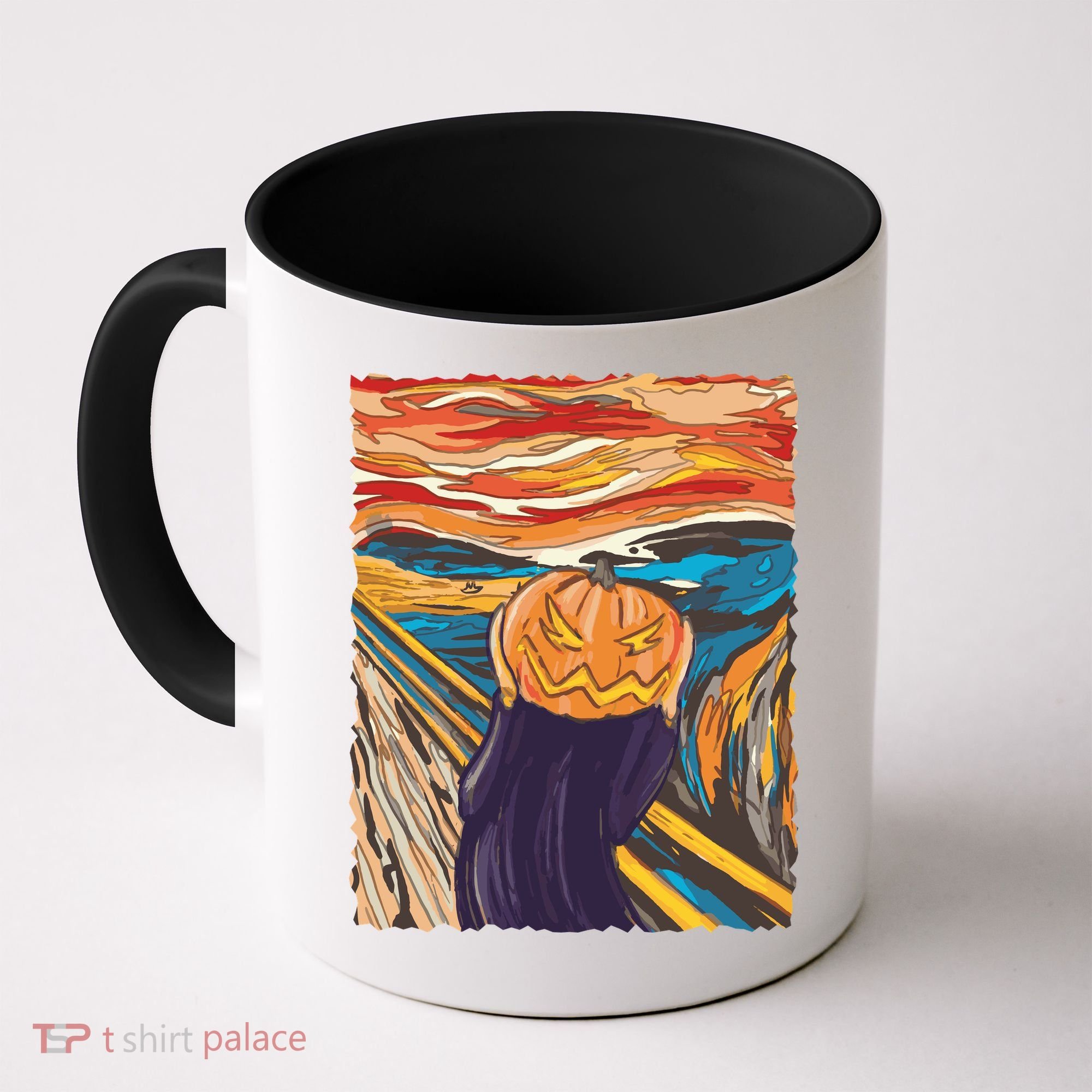Pumpkin Scream Art Painting Parody Coffee Mug