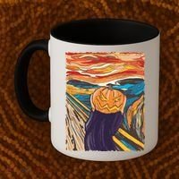 Pumpkin Scream Art Painting Parody Coffee Mug thumb 2