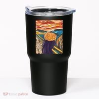 Pumpkin Scream Art Painting Parody Tumbler thumb 0