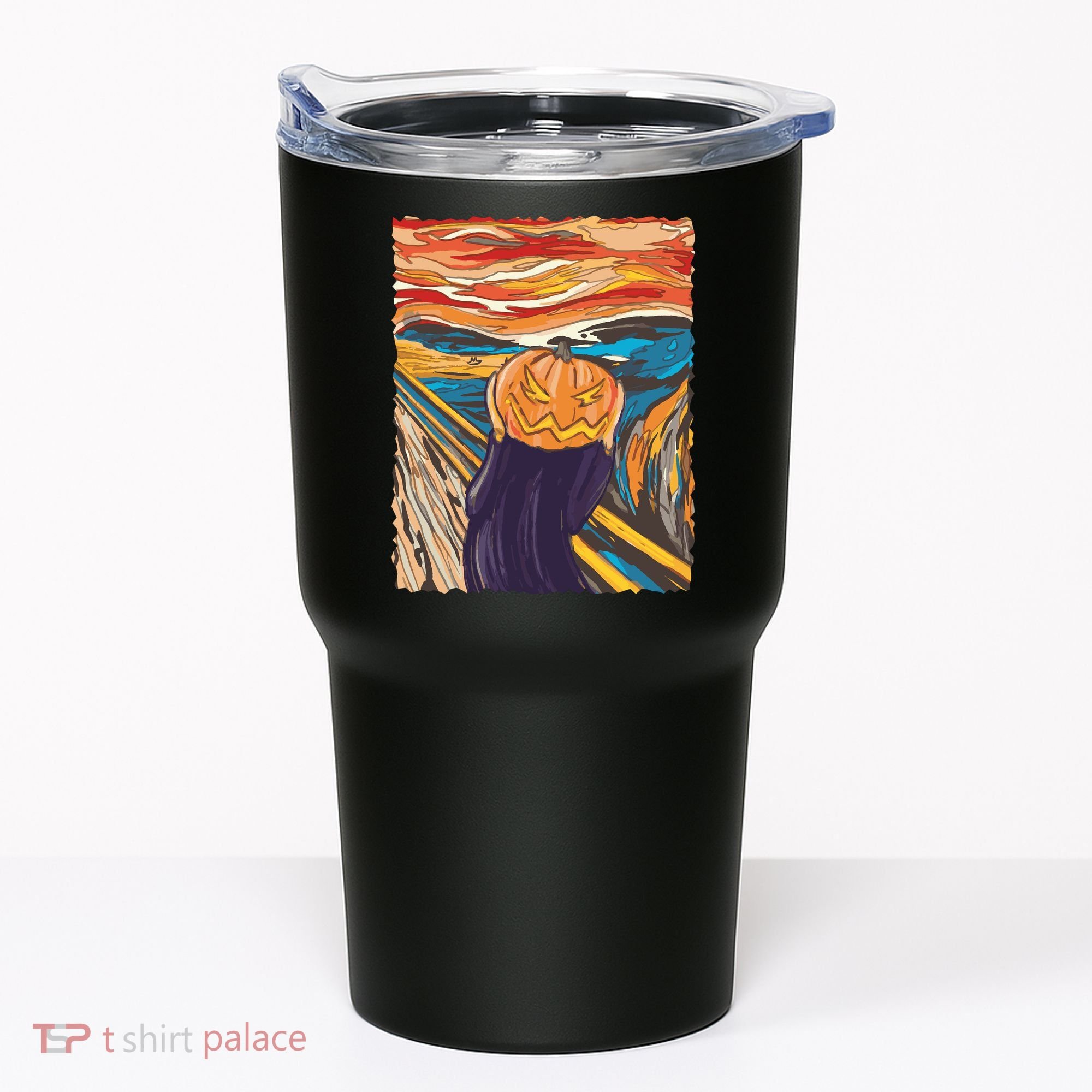 Pumpkin Scream Art Painting Parody Tumbler