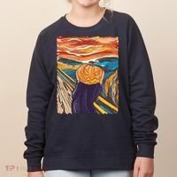 Pumpkin Scream Art Painting Parody Women's Sweatshirt thumb 0