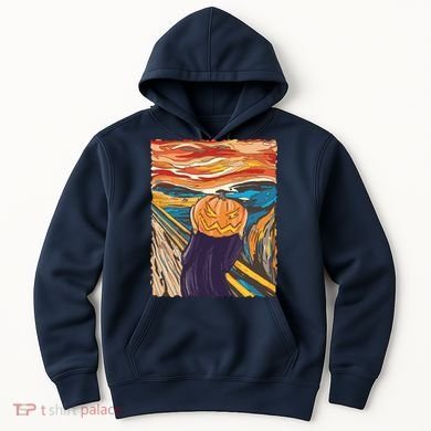 Pumpkin Scream Art Painting Parody Hoodie
