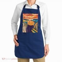 Pumpkin Scream Art Painting Parody Apron thumb 2