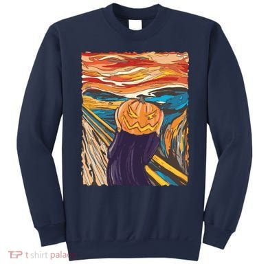 Pumpkin Scream Art Painting Parody Sweatshirt