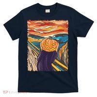 Pumpkin Scream Art Painting Parody T-Shirt thumb 0