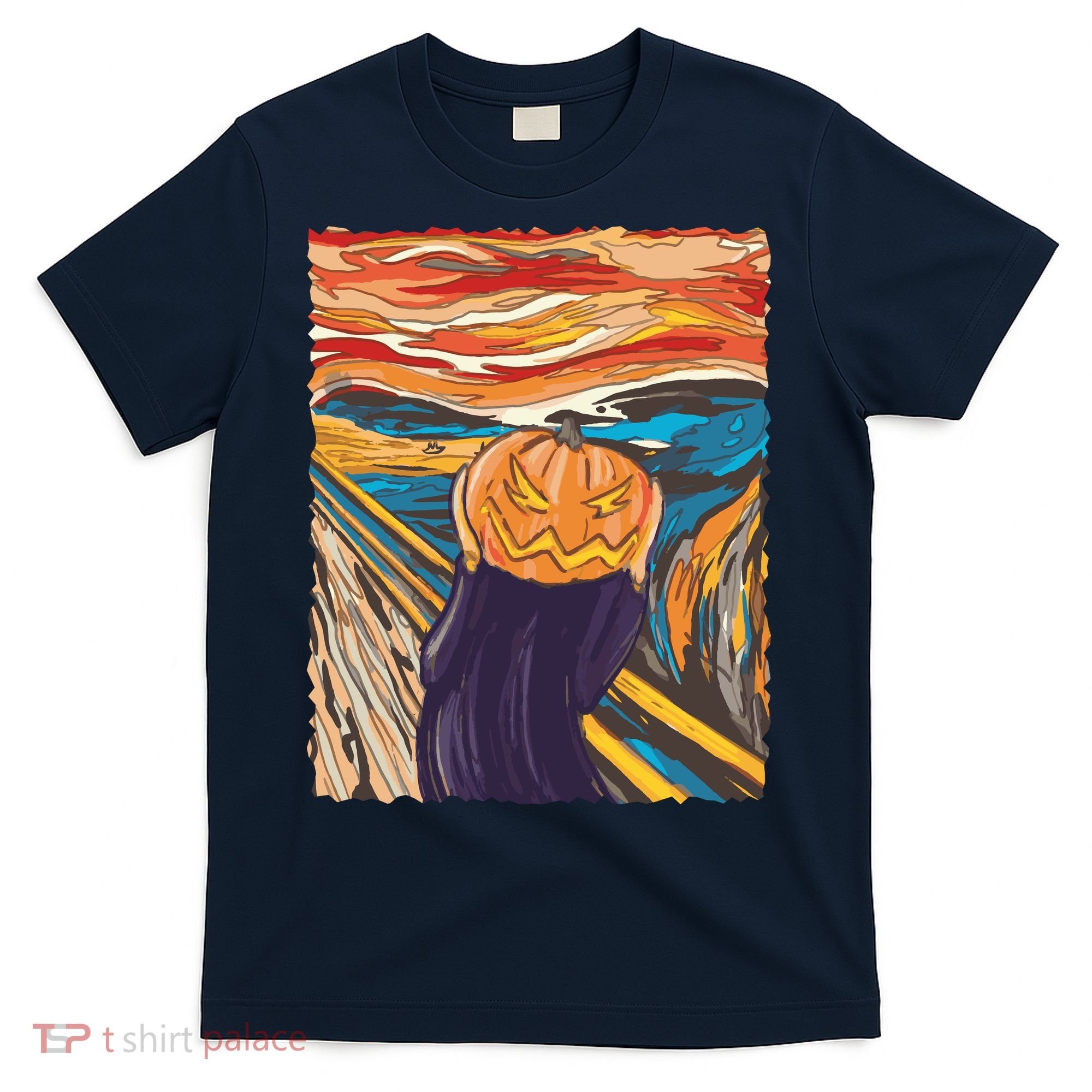 Pumpkin Scream Art Painting Parody T-Shirt