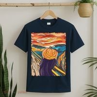 Pumpkin Scream Art Painting Parody T-Shirt thumb 2