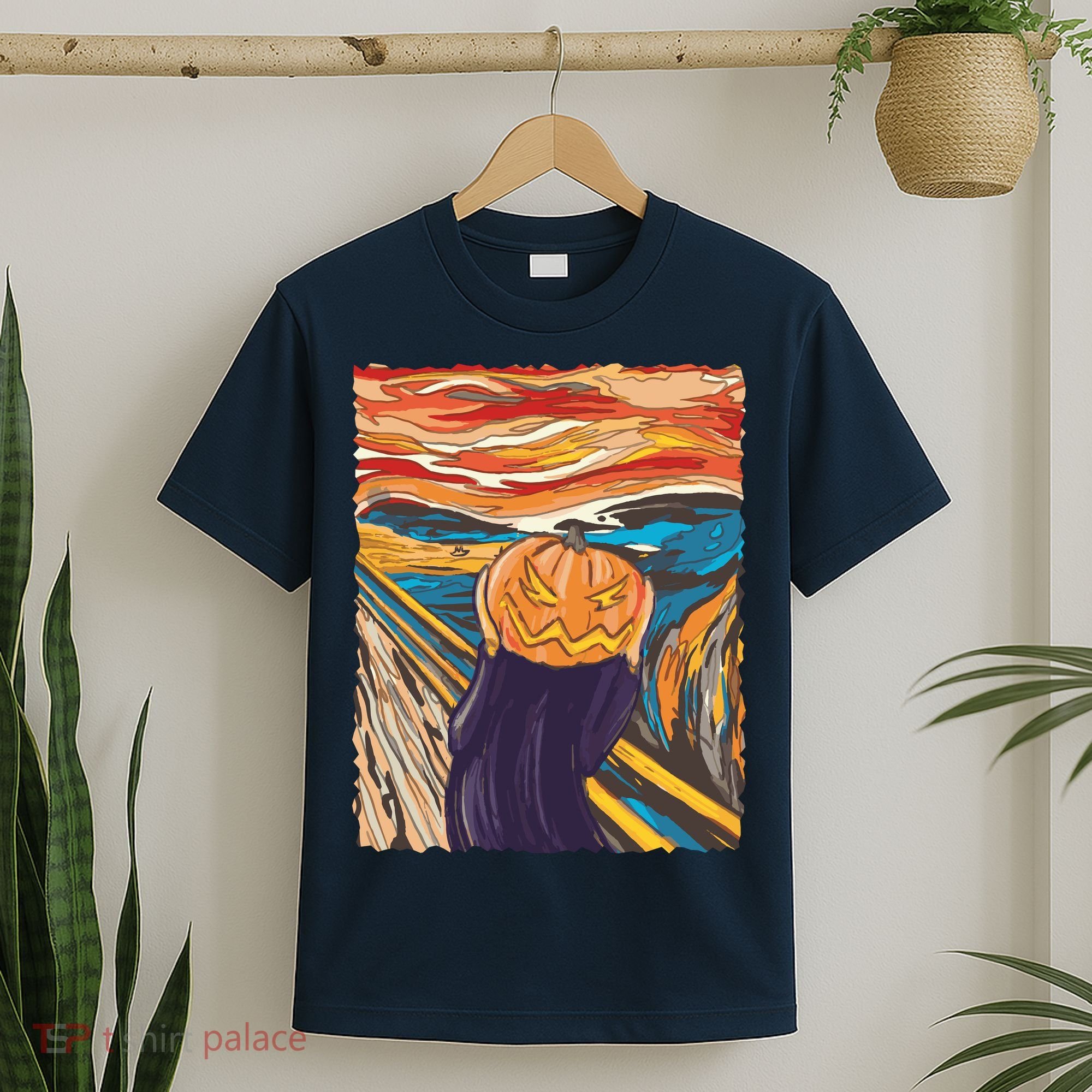 Pumpkin Scream Art Painting Parody T-Shirt