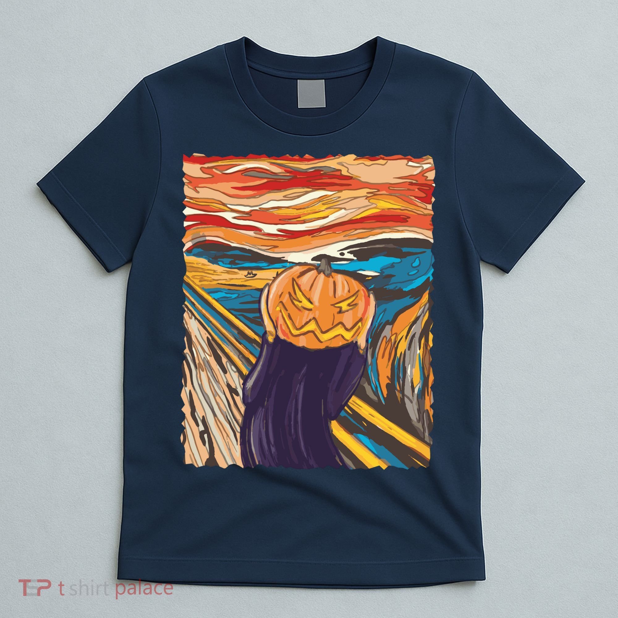 Pumpkin Scream Art Painting Parody T-Shirt