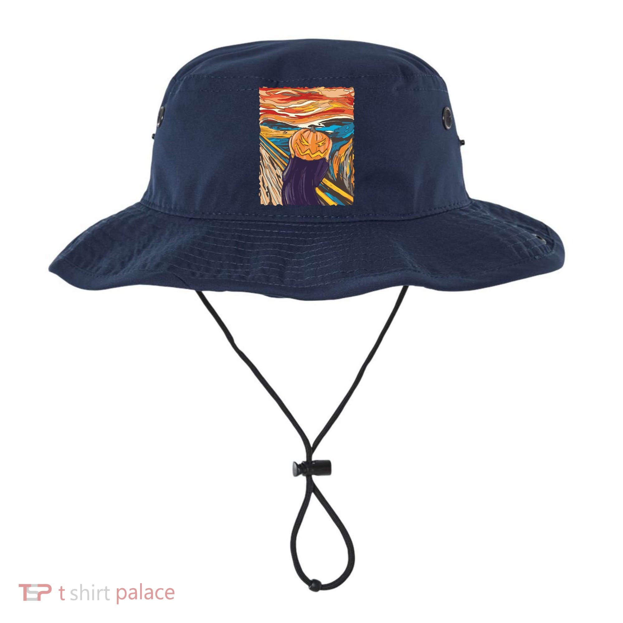 Pumpkin Scream Art Painting Parody Bucket Hat