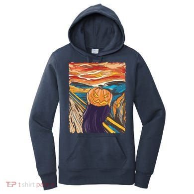 Pumpkin Scream Art Painting Parody Women's Hoodie