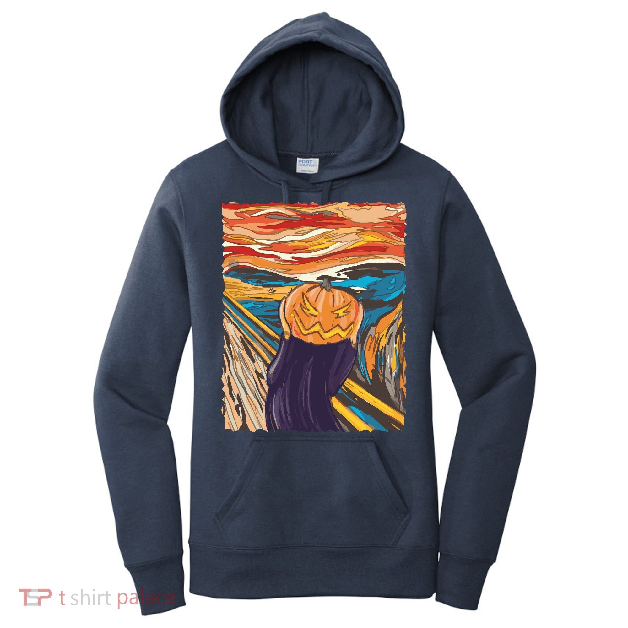 Pumpkin Scream Art Painting Parody Women's Hoodie