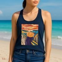 Pumpkin Scream Art Painting Parody Women's Tank Top thumb 2