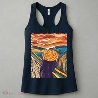 Pumpkin Scream Art Painting Parody Women's Tank Top thumb 3