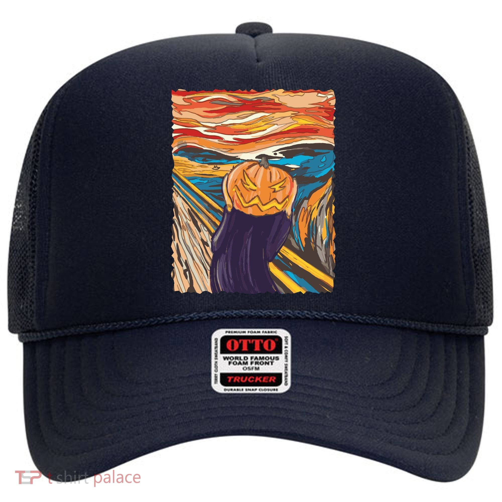 Pumpkin Scream Art Painting Parody Hat