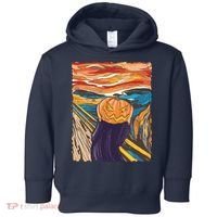 Pumpkin Scream Art Painting Parody Toddler Hoodie thumb 0
