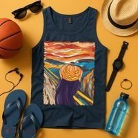 Pumpkin Scream Art Painting Parody Tank Top thumb 4