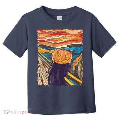 Pumpkin Scream Art Painting Parody Toddler T-Shirt