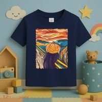 Pumpkin Scream Art Painting Parody Toddler T-Shirt thumb 3