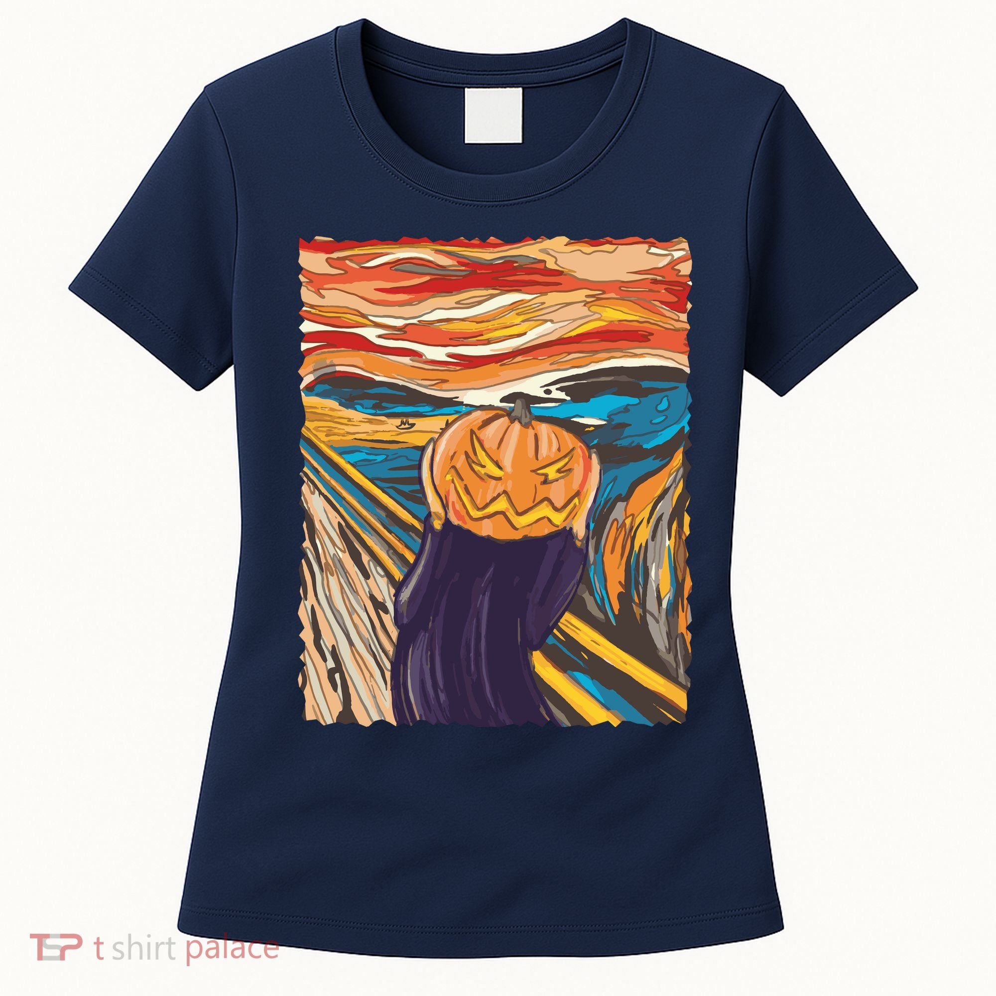 Pumpkin Scream Art Painting Parody Women's T-Shirt