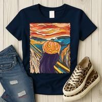 Pumpkin Scream Art Painting Parody Women's T-Shirt thumb 3