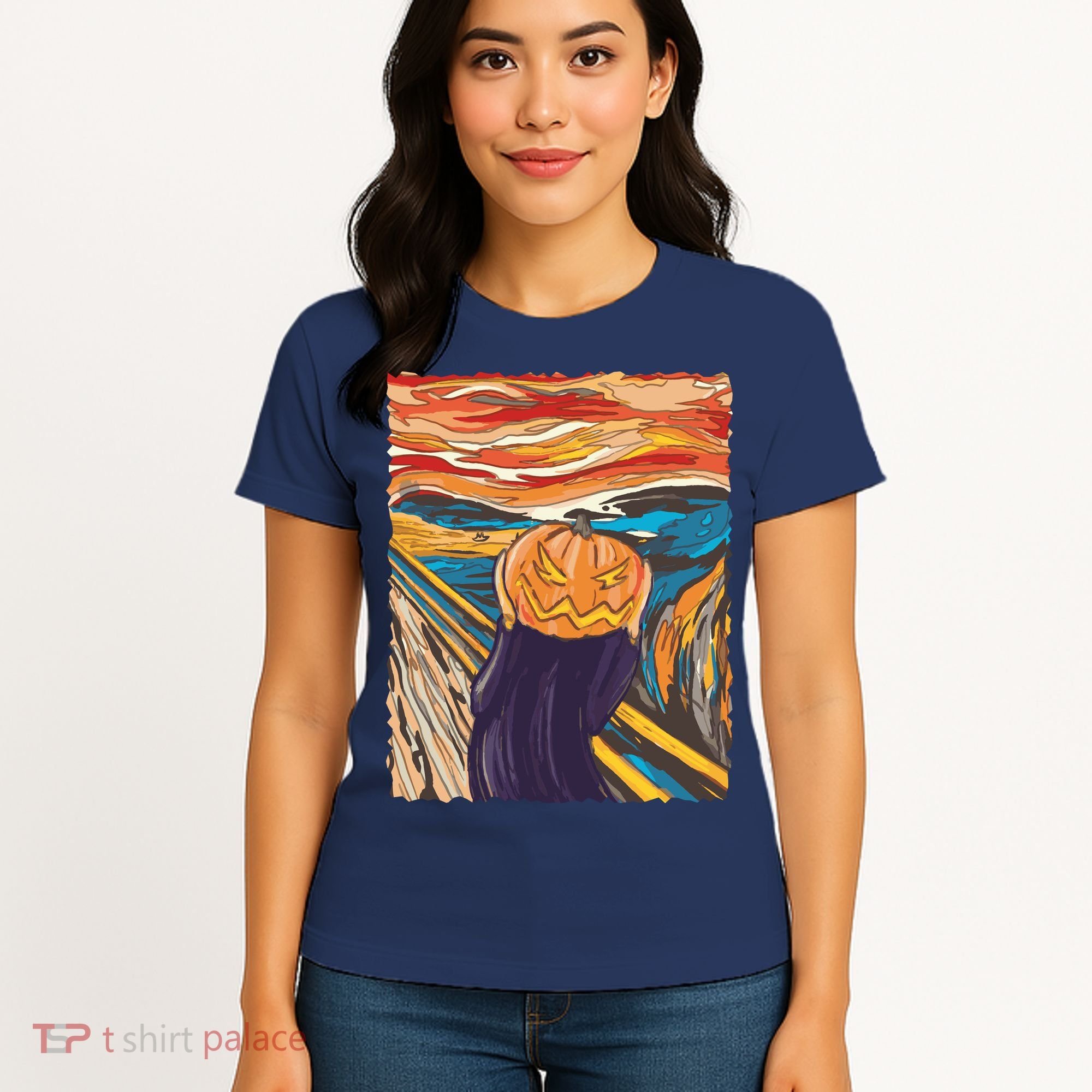 Pumpkin Scream Art Painting Parody Women's T-Shirt