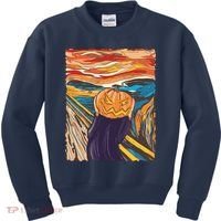 Pumpkin Scream Art Painting Parody Kids Sweatshirt thumb 0