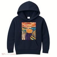 Pumpkin Scream Art Painting Parody Kids Hoodie thumb 0