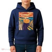 Pumpkin Scream Art Painting Parody Kids Hoodie thumb 4