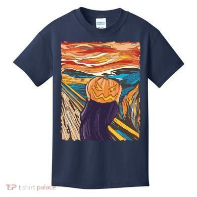 Pumpkin Scream Art Painting Parody Kids T-Shirt