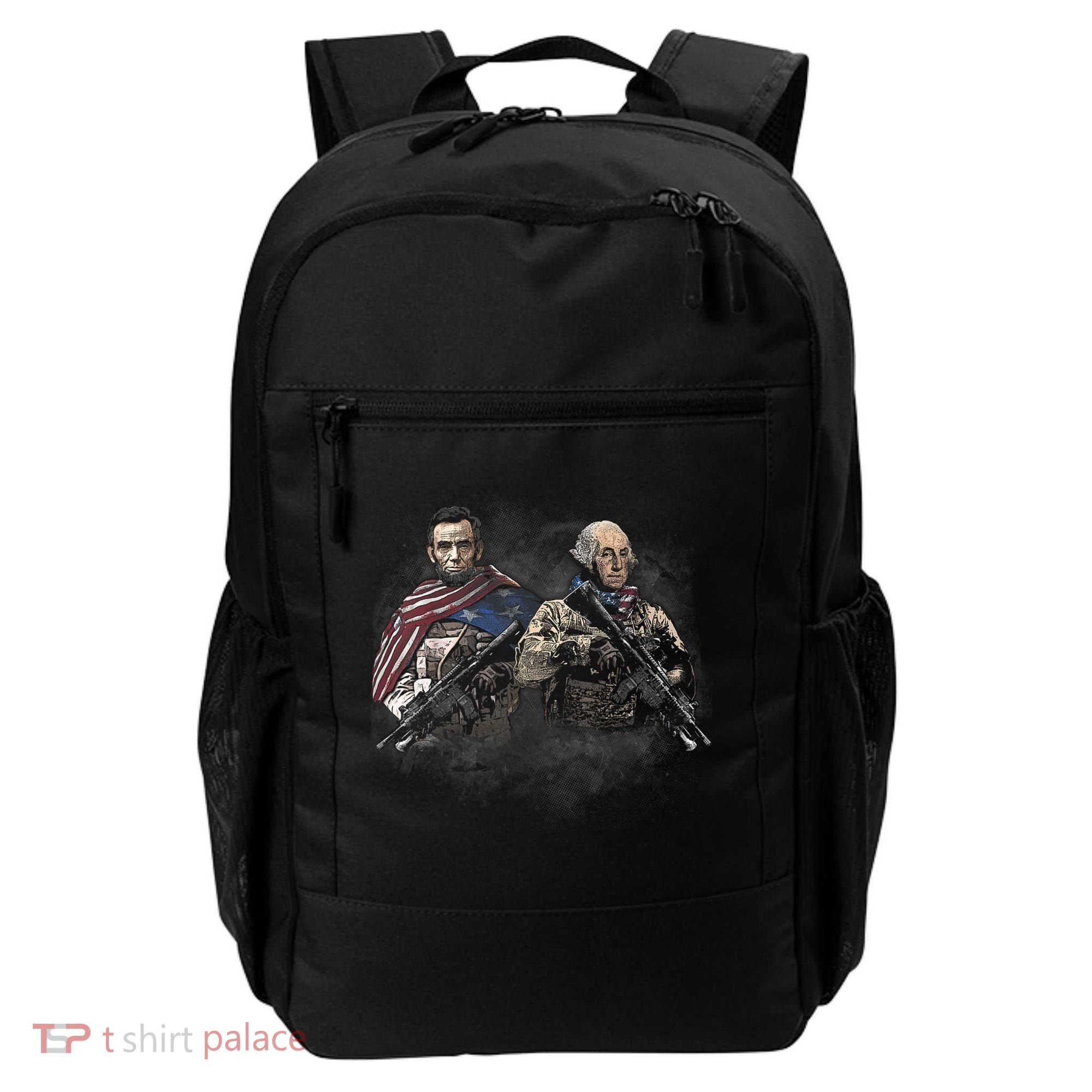 Presidential Soldiers: Abraham Lincoln And George Washington TShirt Backpack