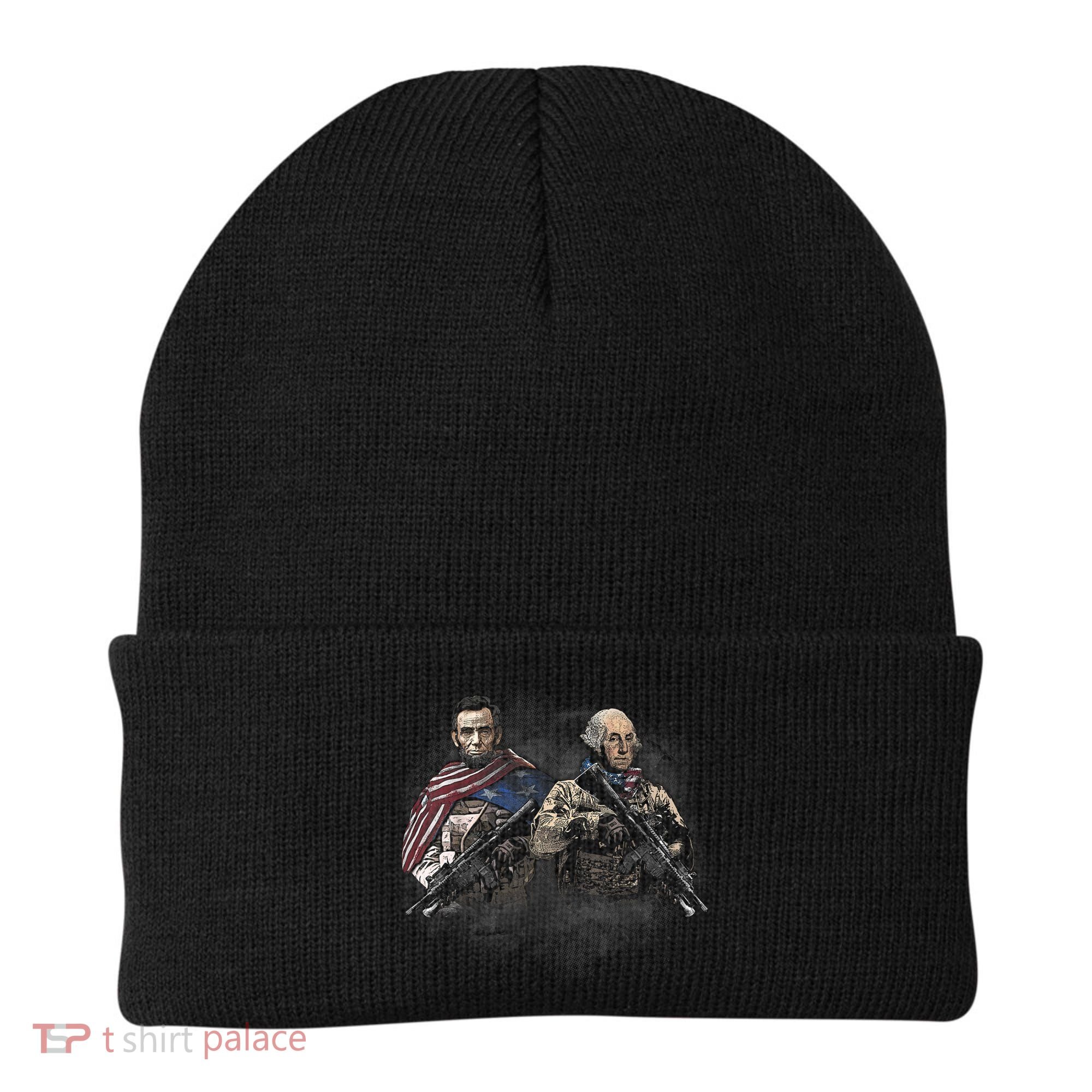 Presidential Soldiers: Abraham Lincoln And George Washington TShirt Beanie