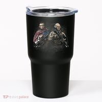 Presidential Soldiers: Abraham Lincoln And George Washington TShirt Tumbler thumb 0