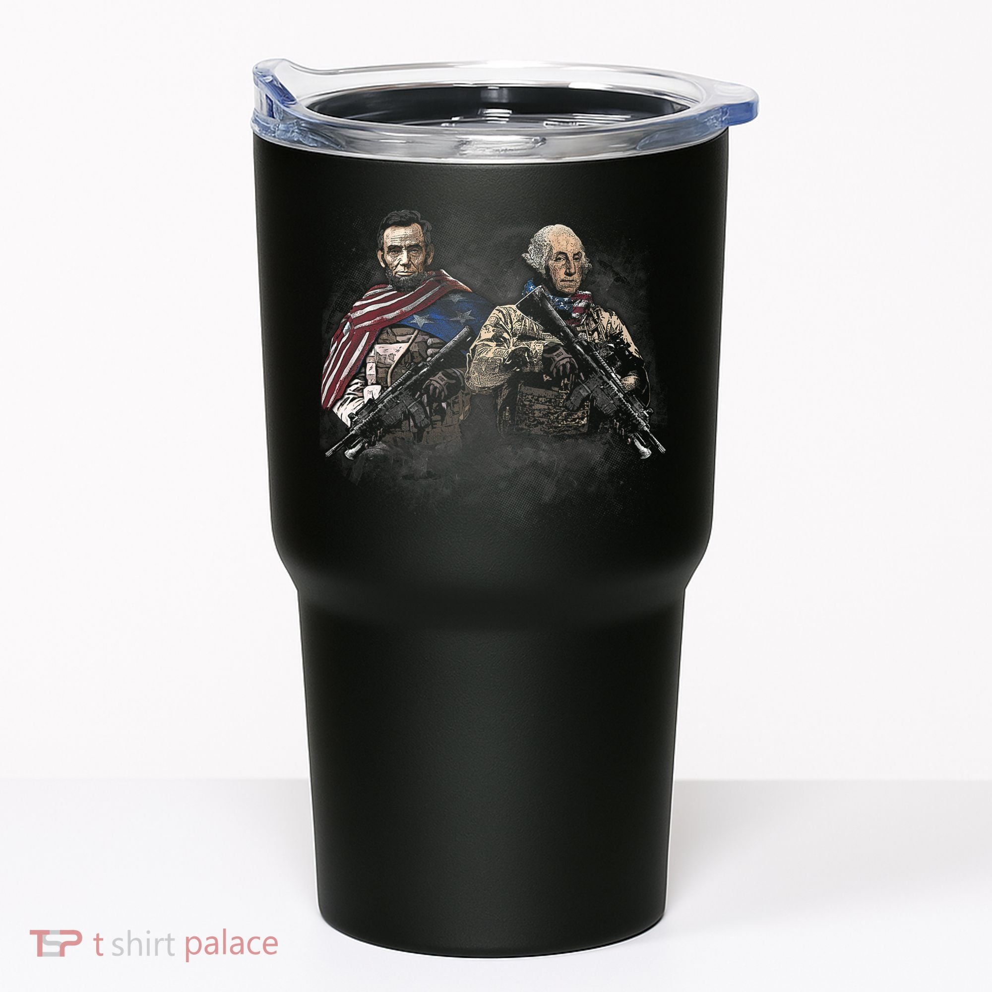 Presidential Soldiers: Abraham Lincoln And George Washington TShirt Tumbler