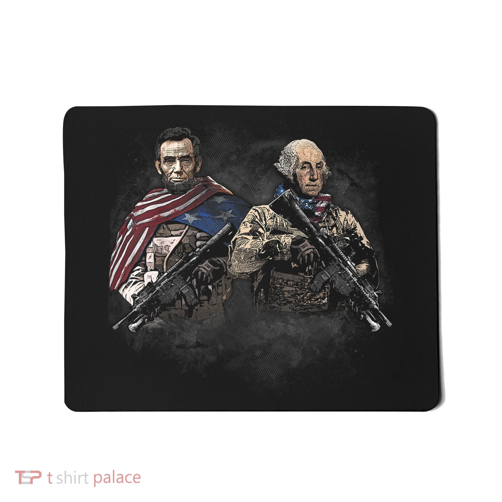 Presidential Soldiers: Abraham Lincoln And George Washington TShirt Mousepad