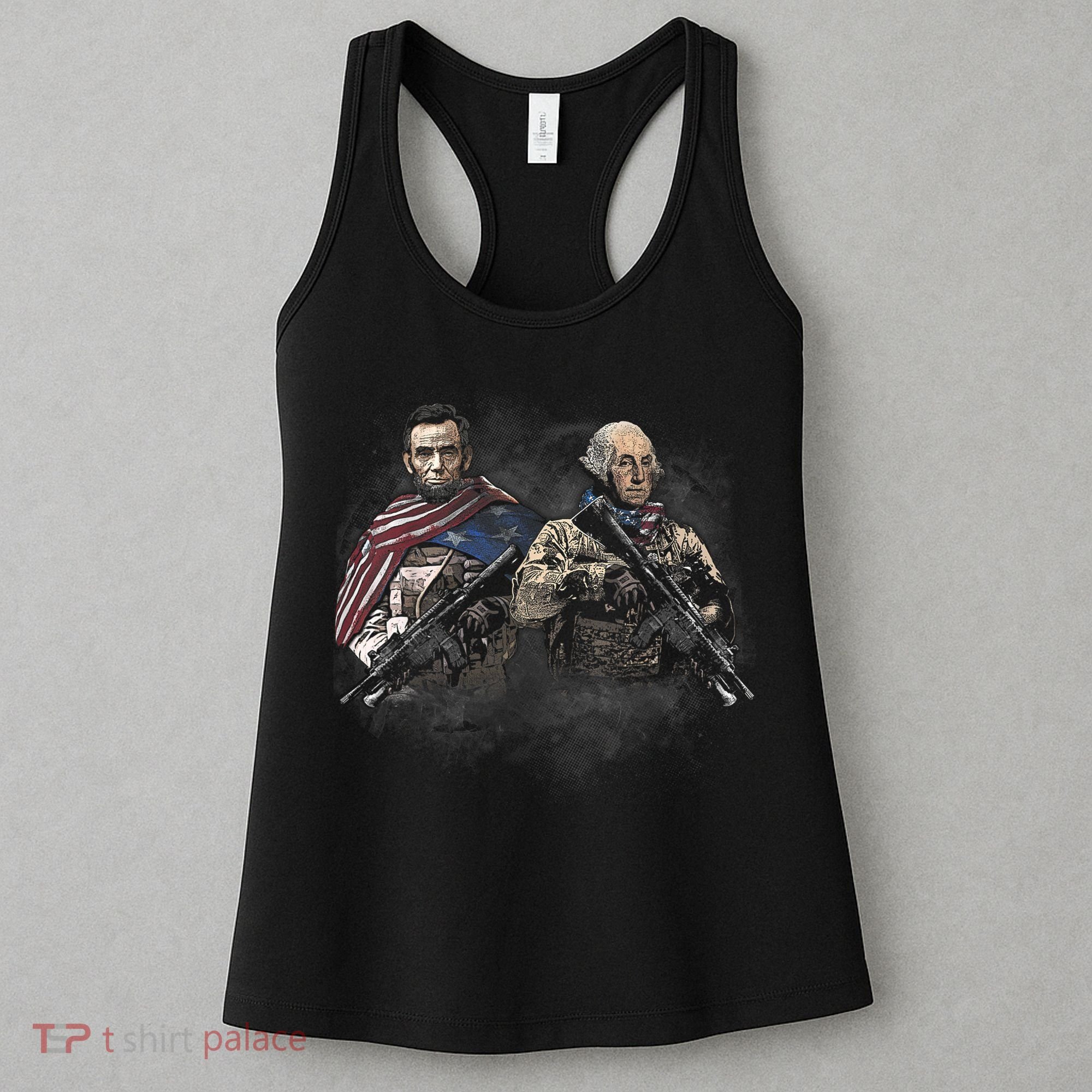 Presidential Soldiers: Abraham Lincoln And George Washington TShirt Women's Tank Top