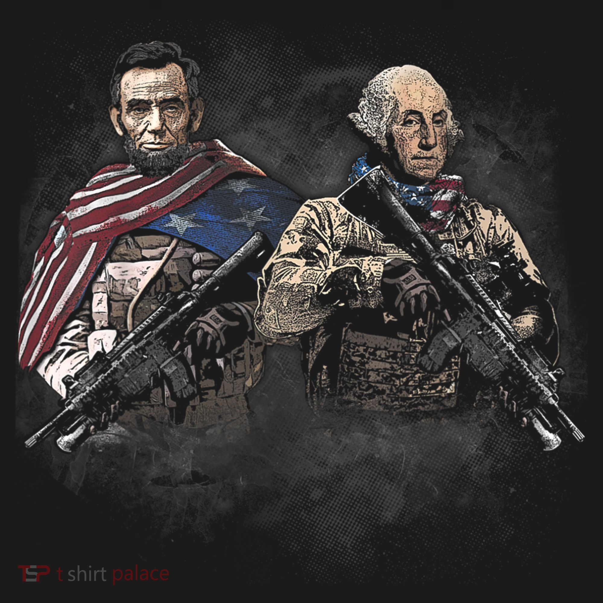 Presidential Soldiers: Abraham Lincoln And George Washington TShirt Women's Tank Top