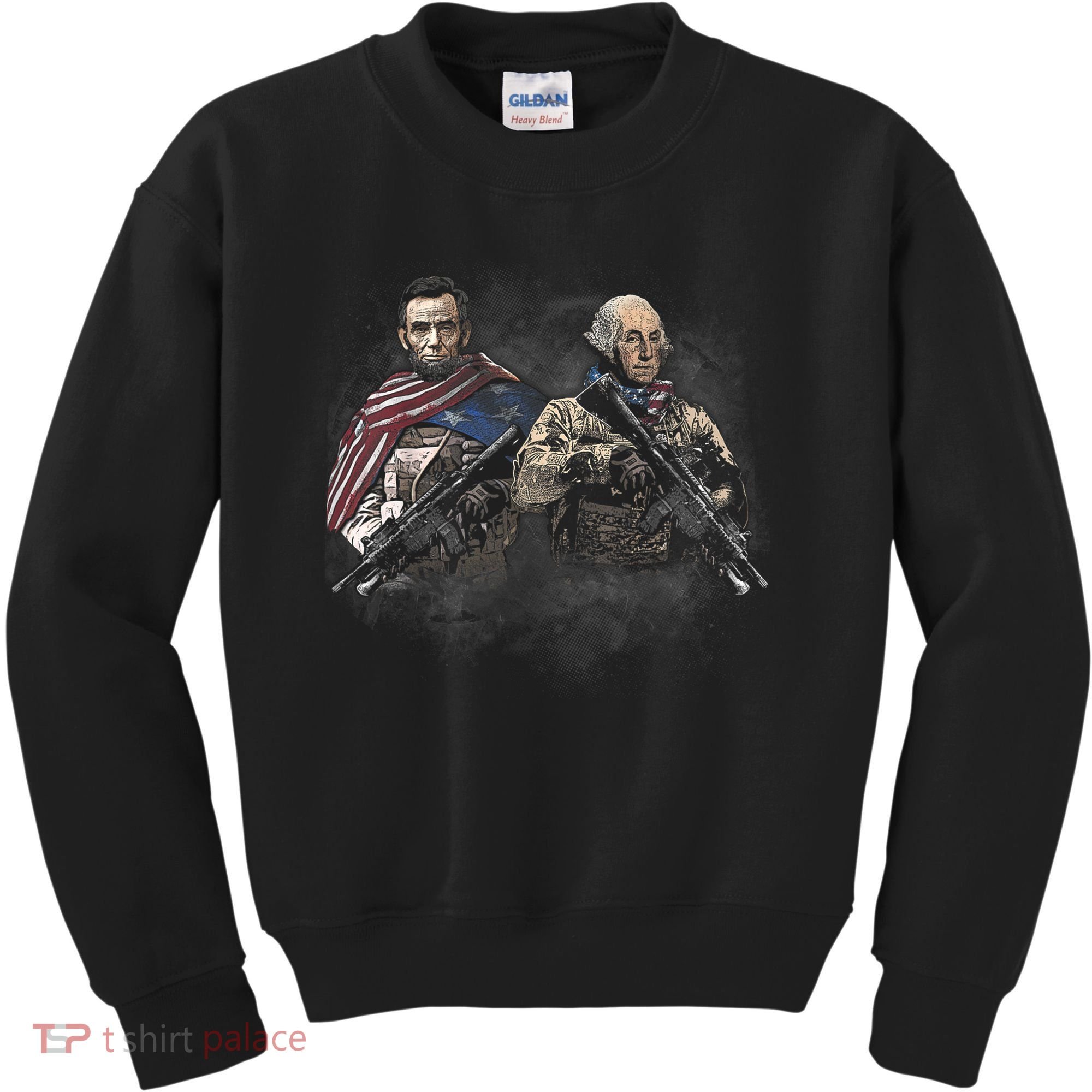 Presidential Soldiers: Abraham Lincoln And George Washington TShirt Kids Sweatshirt