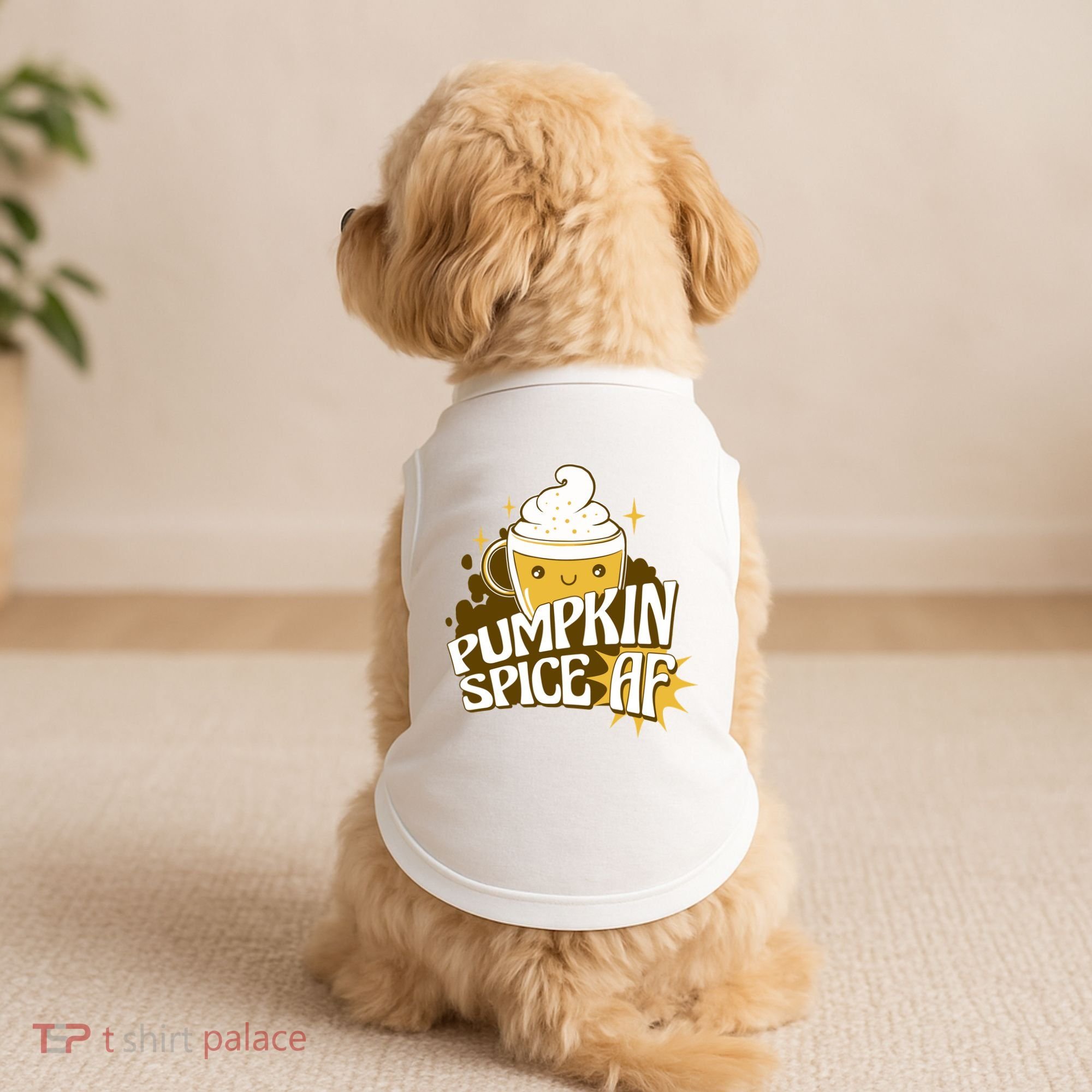 Pumpkin Spice AF Cute Gift Doggie Tank