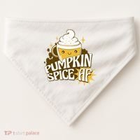 Pumpkin Spice AF Cute Gift USA-Made Doggie Bandana thumb 0