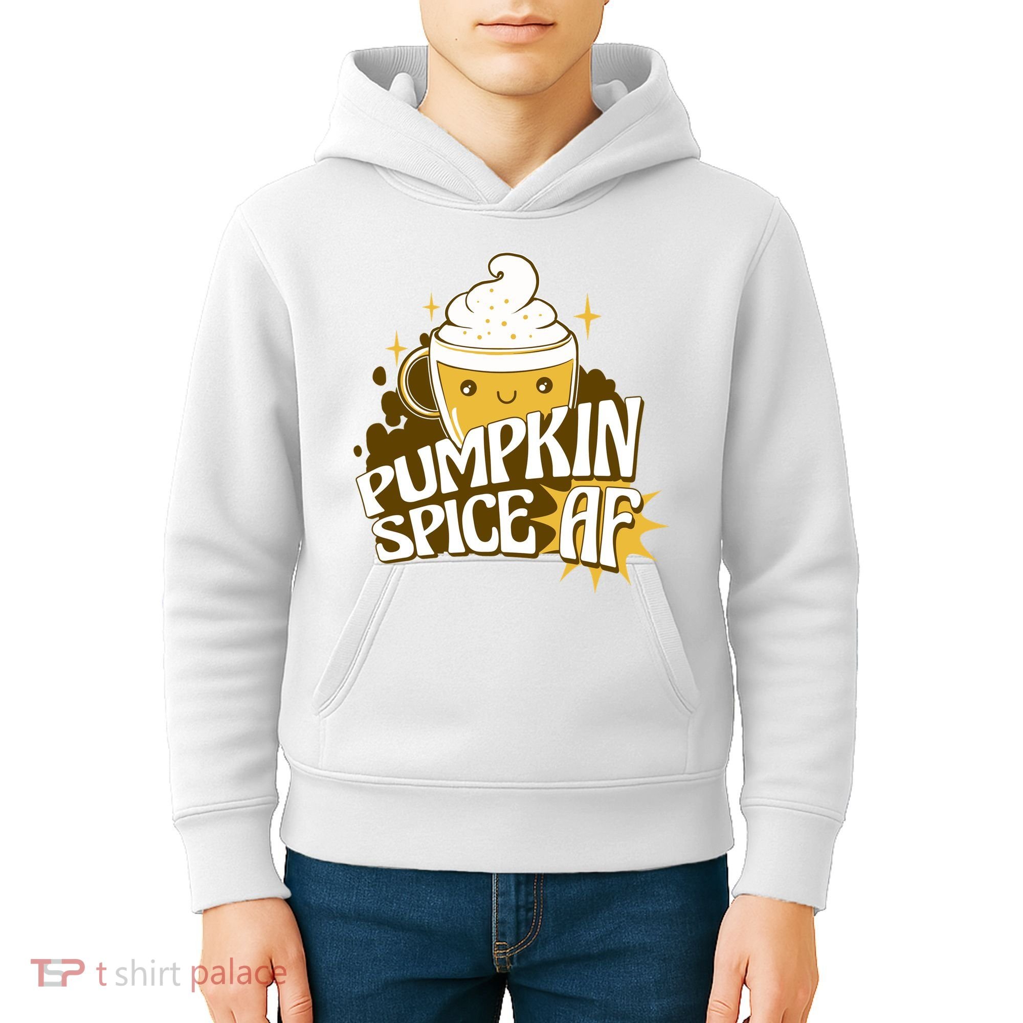Pumpkin Spice AF Cute Gift Kids Hoodie