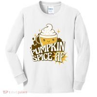 Pumpkin Spice AF Cute Gift Kids Long Sleeve Shirt thumb 0