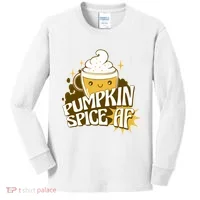 Pumpkin Spice AF Cute Gift Kids Long Sleeve Shirt thumb 0